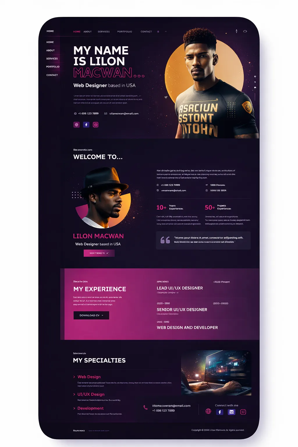 Custom website project example 1